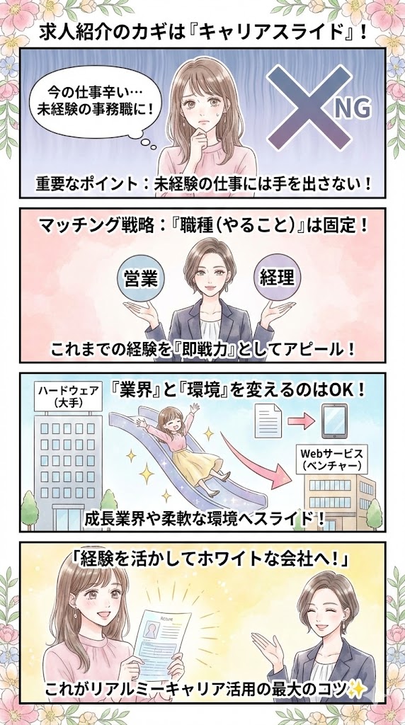 求人紹介のカギ＝「キャリアスライド」のイメージ