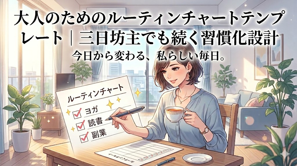 大人のためのルーティンチャートテンプレート